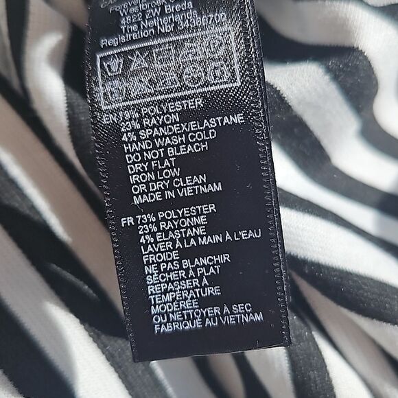 Forever 21 dress zip up striped bodycon stretchy short dress small like new - Picture 16 of 16